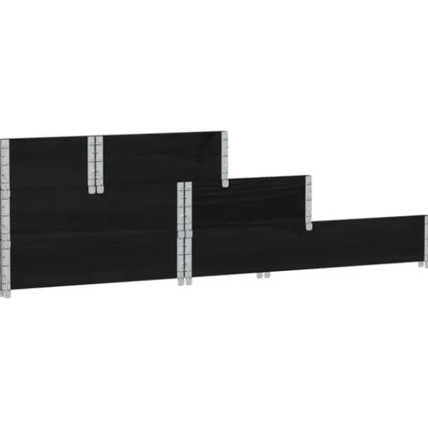 Plantningsbænke^Højbed i massivt fyrretræ - 3 niveauer | Størrelse: 120x80 cm | Farve: Sort