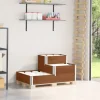Sale Højbed i massivt fyrretræ - 3 niveauer | Størrelse: 120x80 cm | Farve: Brun Krukker & Plantebeholdere