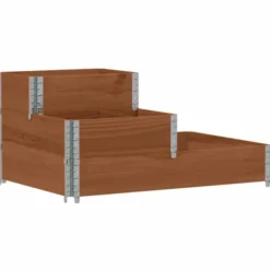 Sale Højbed i massivt fyrretræ - 3 niveauer | Størrelse: 120x80 cm | Farve: Brun Krukker & Plantebeholdere