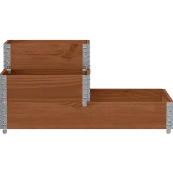 Sale Højbed i massivt fyrretræ - 3 niveauer | Størrelse: 120x80 cm | Farve: Brun Krukker & Plantebeholdere