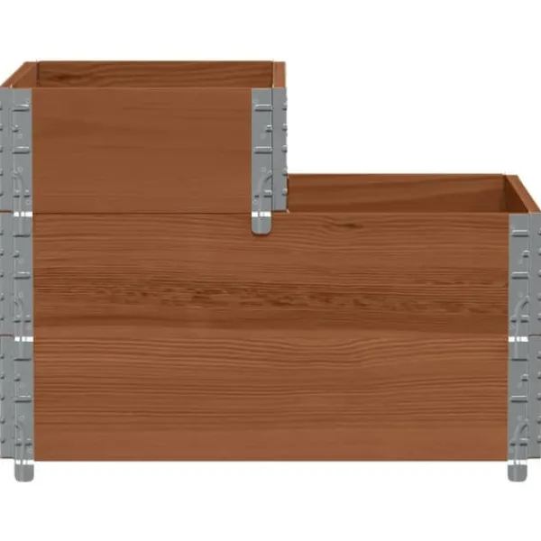 Sale Højbed i massivt fyrretræ - 3 niveauer | Størrelse: 120x80 cm | Farve: Brun Krukker & Plantebeholdere