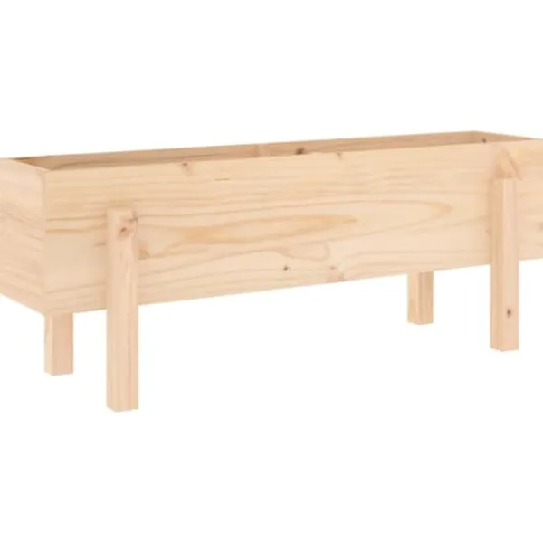 Sale Højbed i massivt fyrretræ - Dybde 101x30x38 cm | Farve: Naturlig træfarve Plantningsbænke