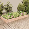Plantningsbænke^Højbed i massivt fyrretræ med foring - Plantekasse | Størrelse: 240x120x25 cm