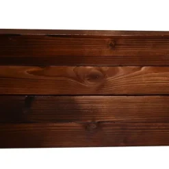 Plantningsbænke^Højbed i massivt træ 60x60x23 cm, mørkebrun – plantekasse/urtebed