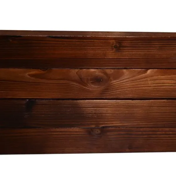 Plantningsbænke^Højbed i massivt træ 60x60x23 cm, mørkebrun – plantekasse/urtebed