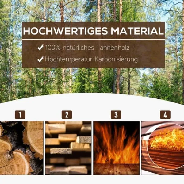 Plantningsbænke^Højbed i massivt træ 60x60x23 cm, mørkebrun – plantekasse/urtebed