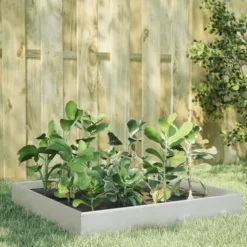 Online Højbed i rustfrit stål - Perfekt til planter & blomster | Størrelse: 100x100x26 cm Krukker & Plantebeholdere