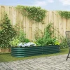 Højbed i stål - Moderne hævet plantekasse | Størrelse: 240x80x44 cm | Farve: Grøn Krukker & Plantebeholdere