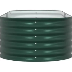 Højbed i stål - Moderne hævet plantekasse | Størrelse: 240x80x44 cm | Farve: Grøn Krukker & Plantebeholdere