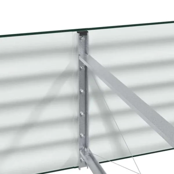 Højbed i stål - Moderne hævet plantekasse | Størrelse: 240x80x44 cm | Farve: Grøn Krukker & Plantebeholdere