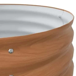 Plantningsbænke^Højbed i stål - Moderne plantekasse til haven | Størrelse: 160x80x44 cm | Farve: Brun