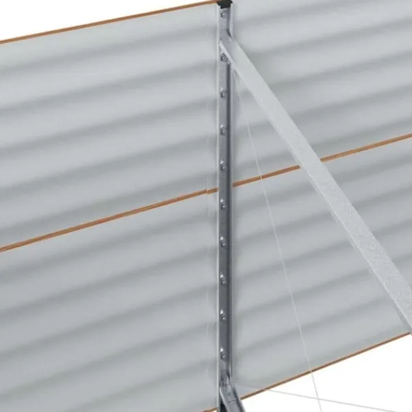 Best Højbed i stål til haven - Moderne hævet plantekasse | Størrelse: 240 x 80 x 81 cm | Farve: Brun Plantningsbænke