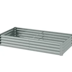 Online Højbed i stål 180x90x30 cm med beskyttelseskant, vejrbestandig – altan/have Plantningsbænke