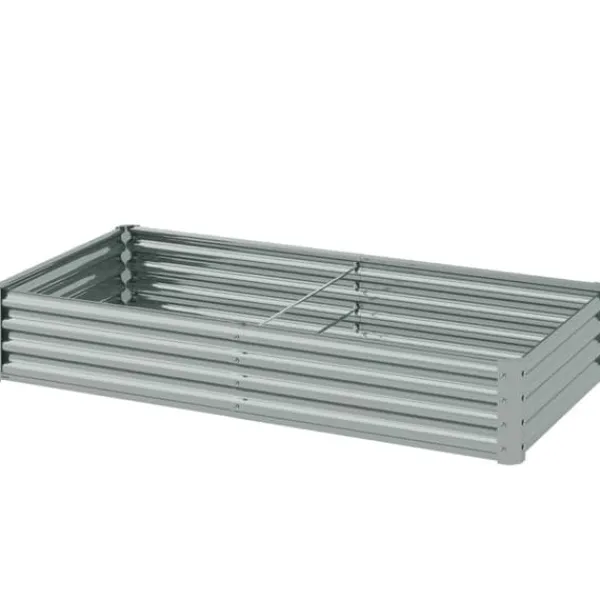 Hot Højbed i stål 180x90x30 cm med beskyttelseskant, vejrbestandig – altan/have Plantningsbænke