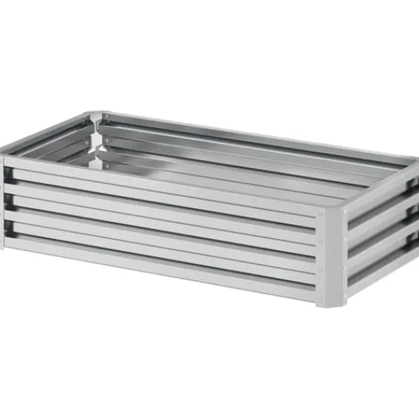Plantningsbænke^Højbed i stål 120x60x30,5 cm, rustfri & vejrbestandig – altan/have