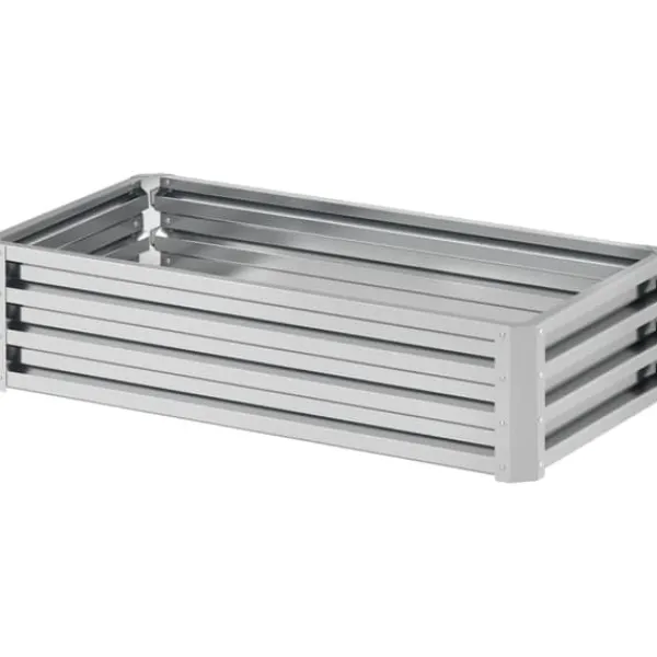 Plantningsbænke^Højbed i stål 120x60x30,5 cm, rustfri & vejrbestandig – altan/have