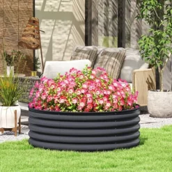 Hot Højbed i stål 120x120x43 cm, stabelbar/modulær – have & altan Plantningsbænke