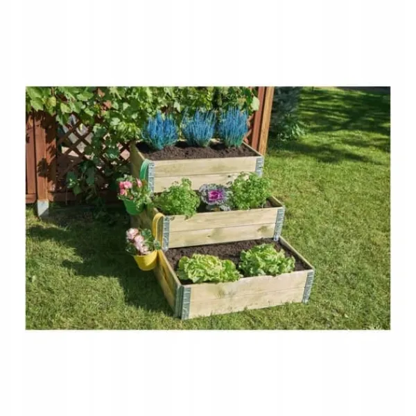 New Højbed i træ, 80x80x20 Plantningsbænke