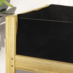 Plantningsbænke^Højbed i træ 110x50x80 cm med akrylpaneler & dræn – vejrbestandig