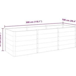 Krukker & Plantebeholdere^Højbed i WPC - Holdbart plantebed | Farve: Grå | Størrelse: 300x100x91 cm