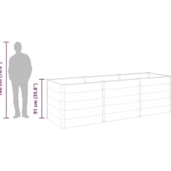 Krukker & Plantebeholdere^Højbed i WPC - Holdbart plantebed | Farve: Grå | Størrelse: 300x100x91 cm