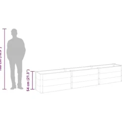 Højbed i WPC - Moderne plantekasse | Størrelse: 300x50x54 cm | Farve: Grå Plantningsbænke