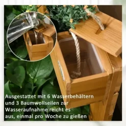 Discount Højbed med 4 indsatsbeholdere & selvvanding, foret, træ brun, 79,5x49,5x80 cm Plantningsbænke