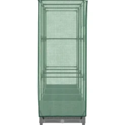 Clearance Højbed med drivhusovertræk 120x40x123 cm - Rattan-look | Farve: Grå Drivhus