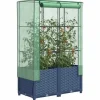 Hot Højbed med drivhusovertræk 80x40x138 cm - Rattan-look | Størrelse: 80x40x138 cm Drivhus