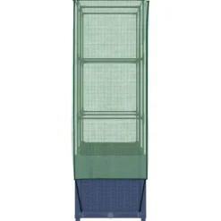 Hot Højbed med drivhusovertræk 80x40x138 cm - Rattan-look | Størrelse: 80x40x138 cm Drivhus