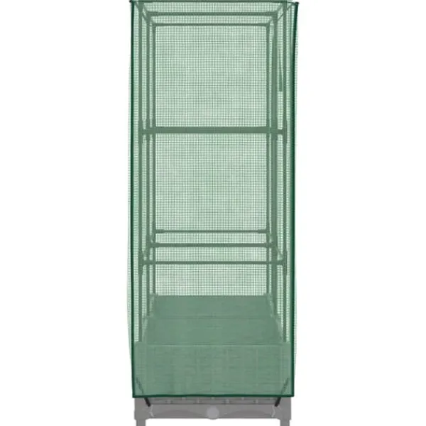 Drivhus^Højbed med drivhusovertræk 80x40x123 cm - Rattan-look | Størrelse: 80x40x123 cm