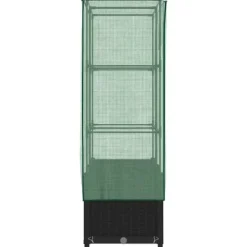 Drivhus^Højbed med drivhusovertræk - Rattan-look | Størrelse: 80x40x138 cm