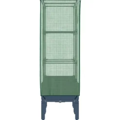 Drivhus^Højbed med drivhusovertræk - Robust design | Størrelse: 80x40x140 cm | Rattan-look