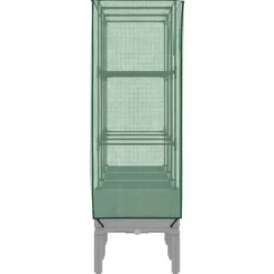 New Højbed med drivhusovertræk - Plantekasse i rattan-look | Størrelse: 120x40x140 cm Drivhus