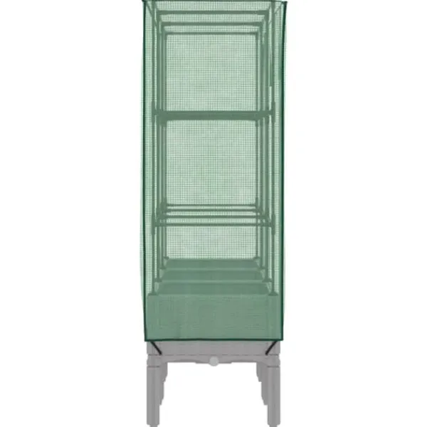 New Højbed med drivhusovertræk - Plantekasse i rattan-look | Størrelse: 120x40x140 cm Drivhus