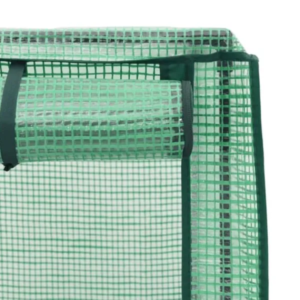 New Højbed med drivhusovertræk - Plantekasse i rattan-look | Størrelse: 120x40x140 cm Drivhus