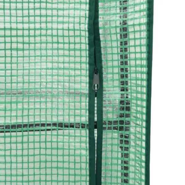 Drivhus^Højbed med drivhusovertræk - Rattan-look | Størrelse: 40x40x139 cm