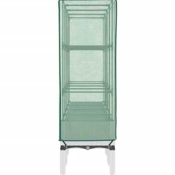 Discount Højbed med drivhusovertræk - Rattan-look | Størrelse: 160x40x140 cm Plantestativer