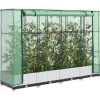 Online Højbed med drivhusovertræk - Robuste planter i rattan-look | Størrelse: 160x40x123 cm Drivhus