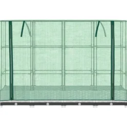 Online Højbed med drivhusovertræk - Robuste planter i rattan-look | Størrelse: 160x40x123 cm Drivhus