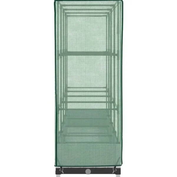 Online Højbed med drivhusovertræk - Robuste planter i rattan-look | Størrelse: 160x40x123 cm Drivhus