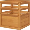 Online Højbed med espalier & åben bund 65x65x60 cm, træ – til klatreplanter Kompostering
