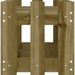 Best Højbed med stakitdesign - Imprægneret fyrretræ | Størrelse: 150x30x30 cm Plantningsbænke