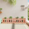 Clearance Højbed med stakitdesign - Plantebed i massivt douglasgran | Størrelse: 150x30x30 cm Krukker & Plantebeholdere