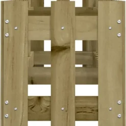 Plantningsbænke^Højbed med stakitdesign i imprægneret fyrretræ | Størrelse: 200x30x30 cm