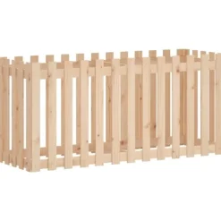 Online Højbed med stakitdesign i massivt fyrretræ | Størrelse: 150x50x70 cm Plantningsbænke