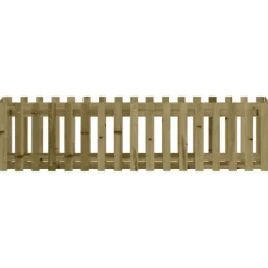 Plantningsbænke^Højbed med stakitdesign i imprægneret fyrretræ | Størrelse: 200x50x50 cm