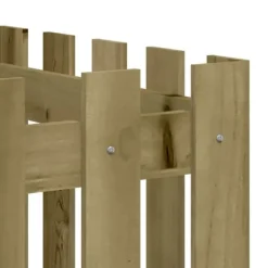 Plantningsbænke^Højbed med stakitdesign i imprægneret fyrretræ | Størrelse: 200x50x50 cm
