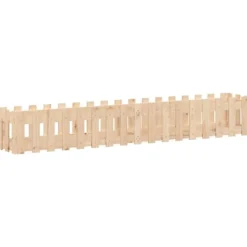 Plantningsbænke^Højbed med stakitdesign i massivt fyrretræ | Størrelse: 200x30x30 cm