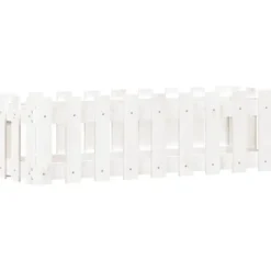 Plantningsbænke^Højbed med stakitdesign i massivt fyrretræ | Størrelse: 100x30x30 cm | Farve: Hvid